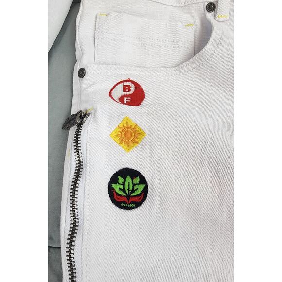 Born Fly Shorts Mens 38 white cotton Denim Jean  Skater Streetwear New york - Picture 4 of 15